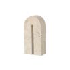 Tall beige travertine arch ornament