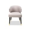 A luxury dining chair by Liang & Eimil with a sophisticated grey upholstery