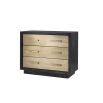 Textured ash chest with brass drawers