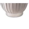 Gloriously gathered and pleated grey fabric stool