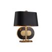 Coleman Table Lamp -Brushed Brass/Faux Leather