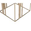 contemporary brass framed square side table with glass  top