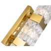 Rectangular glass wall lamp with brass detailing 