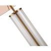 Contemporary table lamp with glass tube design and antique brass finish