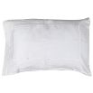 Illustrious white bedding with boarder detail on pillow and duvet