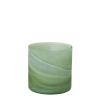 Swirling light green marble tealight in medium