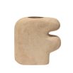 Sandstone textured organic vase - small