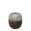 Gradient grey brown glass vase in small