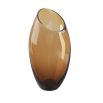 Glass vase in gorgeous amber finish