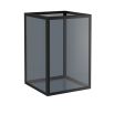 Black glass cube hurricane