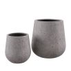 Stone grey set of two planters