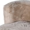 Soft furry brown barstool with brass detailing