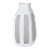 White and grey design glass vase