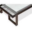 Mayfair Coffee Table - Antique Bronze Hairline/Clear Glass