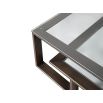 Mayfair Coffee Table - Antique Bronze Hairline/Clear Glass