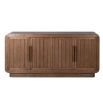 Modern wood sideboard with ribbed details