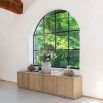 Natural wood sideboard with four cupboards