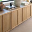 Natural wood sideboard with four cupboards