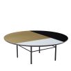 Glamorous coffee table in classic colour combinations in gold, black and clear