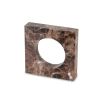 Rich brown marble sculpture in elegant curve design