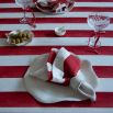 Colourful striped linen napkin