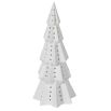 Porcelain Christmas tree with LED light inside, sold as a set of 2