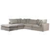 plush grey linen sofa with customisable modules