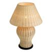 Rattan style table lamp