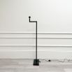 Floor lamp with black metal frame