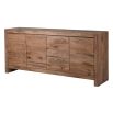 A four door rustic oak sideboard