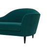 Gorgeous wave design sofa in a sumptuous teal velvet