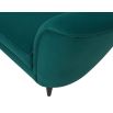 Gorgeous wave design sofa in a sumptuous teal velvet