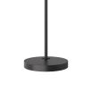 Contemporary blackened iron floor lamp with lime-washed wood swing arm