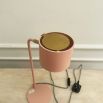 dusty pink lamp with gold detailing