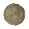 Organic shaped brass finish decorative trays in set of 3