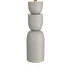 Porcelain lamp with totemic design and matching sphere finial