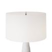 Ivory riverstone lamp in a tapered, conical silhouette with subtle ridged texture