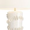 Aquatic and coral inspired ivory ceramic lamp with crackle finish