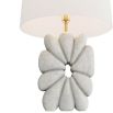 Burst shaped pebble base table lamp