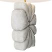 Burst shaped pebble base table lamp