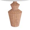 Angular, faceted lamp shape created in white-washed terracotta