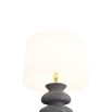 Ripple charcoal glaze terracotta lamp 