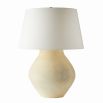 White bulbous lamp with three button details