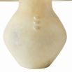 White bulbous lamp with three button details