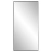 Rectangular mirror with slim gallery style steel frame in black