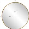 Large brass circular mirror