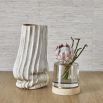 Natural style vase in white washed finish