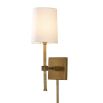 Brass wall light with square wall fixture