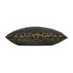 Olive green cushion with black leopard print pattern