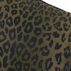 Olive green cushion with black leopard print pattern